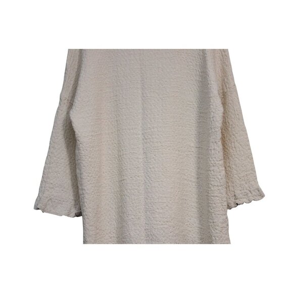 100% Linen Sweater Small Medium Oversized Relaxed Lagenlook Beach Boho Woven - Picture 12 of 14